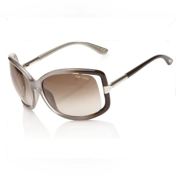 TOM FORD TF125 Anais Gray Gradient Lenses w Black Gray Silver Frame Sunglasses - Picture 14 of 14